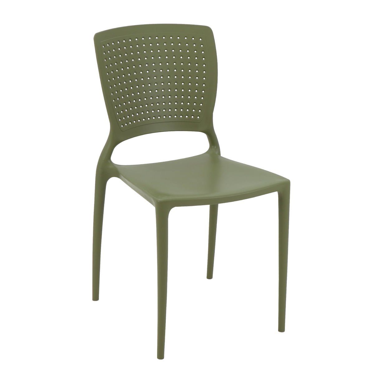 Cadeira Tramontina Safira em Polipropileno e Fibra de Vidro Verde Oliva - 1
