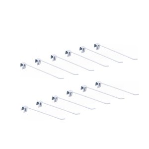 KIT - 12 ganchos simples Branco - Sa Gondolas