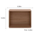 Ver imagem 2 de Armário Aéreo 58 Cm com Nicho Micro Ondas Etna Poliman Carvalho Oak