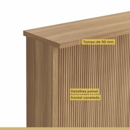 Painel Ilha Ripado Nesher 200cm 100 Mdf - 5