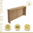 Ver imagem 3 de Bancada para Cozinha Ilha Gourmet com Painel Ripado 200cm MDF Nature - Nesher