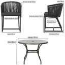 Ver imagem 2 de Mesa e 6 Cadeiras e Noronha Preto E11 Trama Original Preto