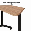 Ver imagem 5 de Escrivaninha Trapezoidal Orgânica 120 cm X 52 cm Pés Metal com Rodízio para Escritório e Home