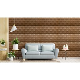 Placa Adesiva 3D Tulum Bronze 70cm x 70cm Plavidecor - Alto Relevo - 3