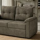 Ver imagem 2 de Sofá Cama 2 Lugares Casal 1,60 Mts Chenile Tiffany Matrix Cor:chenile Prince Marrom