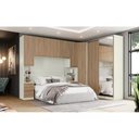 Ver imagem 1 de Quarto Henn Seletto 5 Peças Armário Ponte + 1 Guarda Roupa + 1 Closet + 2 Complementos Qm01