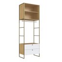 Ver imagem 3 de Estante Multiuso Alta com 2 Gavetas e Cabideiro Infinity 2061 Genialflex