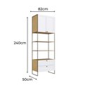 Ver imagem 2 de Estante Multiuso Alta com 2 Gavetas e Cabideiro Infinity 2061 Genialflex