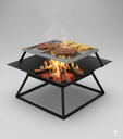 Ver imagem 5 de Lareira Externa + Churrasqueira + Mesa de Apoio 50cm Jardim