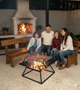 Ver imagem 3 de Lareira Externa + Churrasqueira + Mesa de Apoio 50cm Jardim