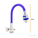 Ver imagem 2 de Torneira Cozinha Mesa Flexível Azul C29 Duplo Jato Gourmet