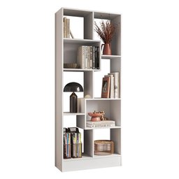 Estante Livreiro com 8 Nichos Branco - Qmovi - 1