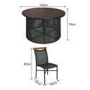 Ver imagem 4 de Mesa Elegante para Area Gourmet com Estrutura em Aluminio Verde Musgo Anne