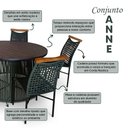 Ver imagem 2 de Mesa Elegante para Area Gourmet com Estrutura em Aluminio Verde Musgo Anne