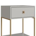 Ver imagem 6 de Mesa de Cabeceira e Apoio Lateral Industrial com Gaveta Arenas/dourado