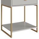 Ver imagem 7 de Mesa de Cabeceira e Apoio Lateral Industrial com Gaveta Arenas/dourado