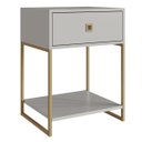 Ver imagem 5 de Mesa de Cabeceira e Apoio Lateral Industrial com Gaveta Arenas/dourado