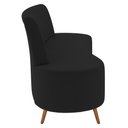 Ver imagem 6 de Sofá 2 Lugares para Sala Living 160cm Pés Palito Tamar K04 Veludo Preto - Mpozenato