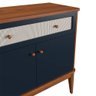Balcão de Madeira Maciça 3 Portas e 1 Gaveta Viena Azul Petróleo - 4