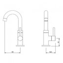Ver imagem 6 de Conjunto para Banheiro Cuba de Semi-encaixe Roma 11,5cmx33cmx29cm e Torneira Bica Móvel 1/4 Japi