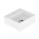 Ver imagem 2 de Conjunto para Banheiro Cuba de Semi-encaixe Roma 11,5cmx33cmx29cm e Torneira Bica Móvel 1/4 Japi