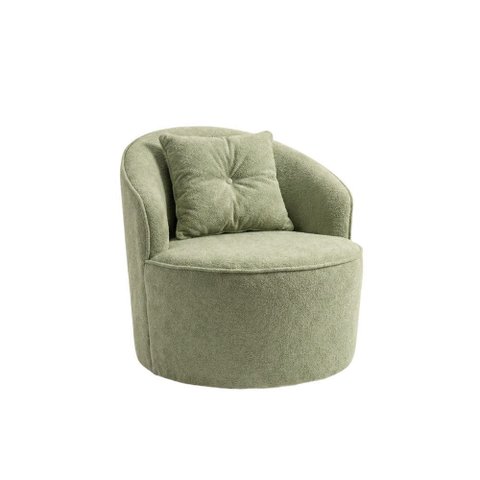 Poltrona Orgânica Decorativa Confortável Amore Bouclê Verde Oliva - Montanari's Decor