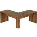 Ver imagem 6 de Mesa de Canto para Escritório em L Angular Mdp Nogal