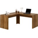 Ver imagem 1 de Mesa de Canto para Escritório em L Angular Mdp Nogal