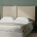 Ver imagem 2 de Cabeceira Cama King 210cm Estofada Linho ou Veludo Editável Cor:linho Philips Palha