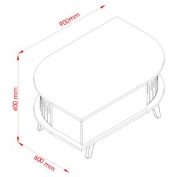 Mesa de Centro Indianápolis Cinamomo Off White – Madetec - 4
