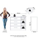 Ver imagem 5 de Cômoda Sapateira 4 Gavetas 1 Porta Genova Plus Zanzini Cinamomo