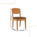 Ver imagem 3 de Mesa de Jantar Yasmin 180cm Tampo Mdf Vidro Canto Copo com 6 Cadeiras Copper
