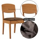 Ver imagem 5 de Mesa de Jantar Yasmin 180cm Tampo Mdf Vidro Canto Copo com 6 Cadeiras Copper