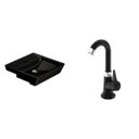 Ver imagem 1 de Conjunto para Banheiro Cuba de Semi-Encaixe Verona 11cmx41cmx41cm e Torneira Bica Móvel ABS 1/4 Japi