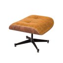 Ver imagem 6 de Poltrona Charles Eames com Puff Couro Envelhecido Linha Premium Sala Escritório Recepção - Caramelo