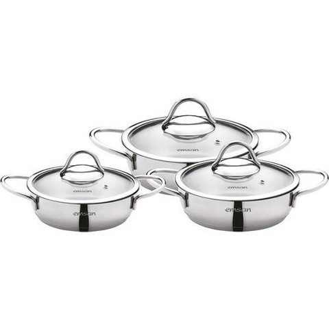 Conjunto de Panelas de Aço Cemre 3 Peças