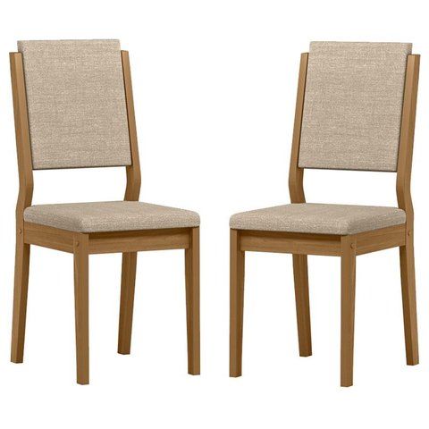 Cadeira para Mesa de Jantar Carol Kit 2 Peças Ype Linho Areia – New Ceval