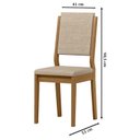 Ver imagem 3 de Cadeira para Mesa de Jantar Carol Kit 2 Peças Ype Linho Areia – New Ceval