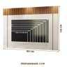 Painel De Tv 70 Polegadas Off White E Marrom Ripado Malibu 1,83 Lukaliam - 4