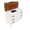 Cômoda Bombê Isabel 3 Gavetas Laca com Chave Branco - 4