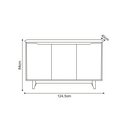 Ver imagem 4 de Buffet Flow 3 Portas Off White e Freijó para Sala de Jantar com Design Moderno e Organização