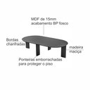Ver imagem 5 de Mesa de Centro Orgânica Chanfrada Pé Madeira Complementos