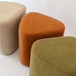 Puff Triangulo Trevi Decorativo Organico Tecido em Boucle - 8