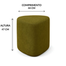 Puff Triangulo Trevi Decorativo Organico Tecido em Boucle - 3