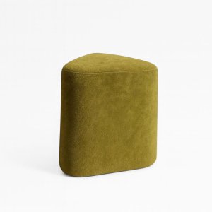 Puff Triangulo Trevi Organico Tecido em Boucle Decorativo Sala Quarto