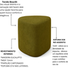 Puff Triangulo Trevi Decorativo Organico Tecido em Boucle - 5