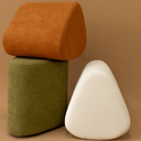 Ver imagem 7 de Puff Triangulo Trevi Organico Tecido em Boucle Decorativo Sala Quarto