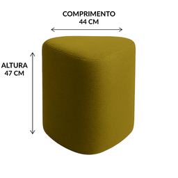 Puff Triangulo Trevi Decorativo Organico Tecido em Boucle - 3