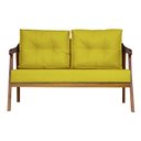 Ver imagem 1 de Namoradeira Vitoria Base Reforçada Luxo Corino Amarelo