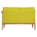 Ver imagem 3 de Namoradeira Vitoria Base Reforçada Luxo Corino Amarelo
